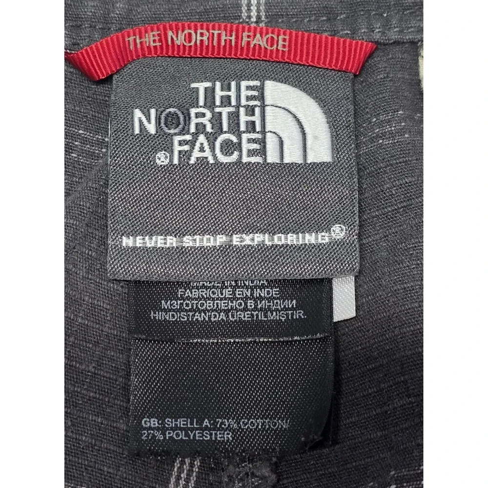 The‎ North Face Mens Size 38 Gray Plaid Cargo Shorts